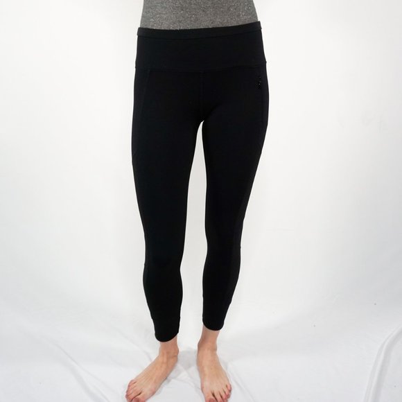 Lorna Jane Pants - LORNA JANE Black Side Mesh Detail Ankle Leggings